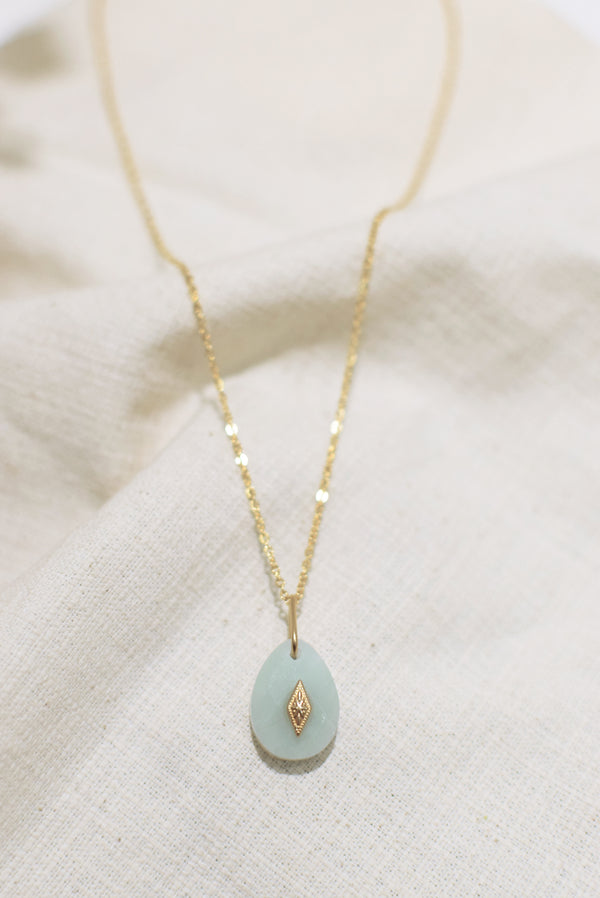 COLLIER COURT ISORE, EN AMAZONITE